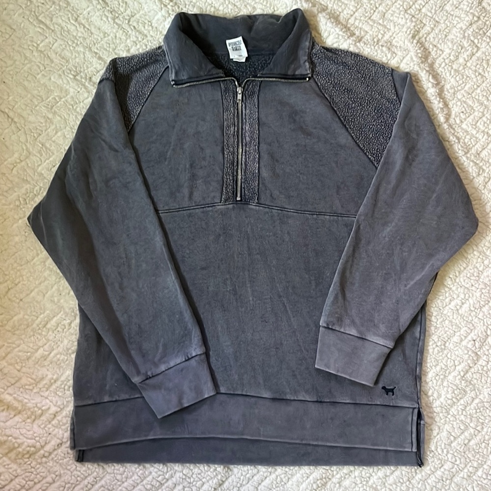 Ladies “Pink” 1/4 zip sweatshirt